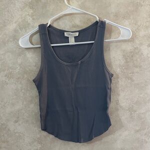 Forever 21 Charcoal Ribbed Tank Top